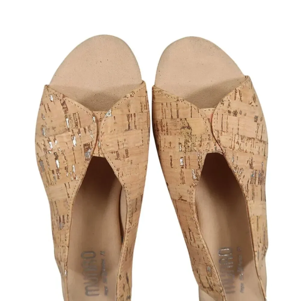 Munro Shoes Womens 5.5 Sandals Slingback Heel Open Toe Comfort Fashion Rochelle